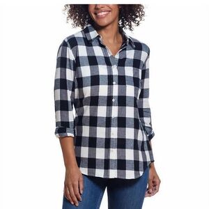 Weatherproof Vintage Black & White Flannel Button Down, Size XL